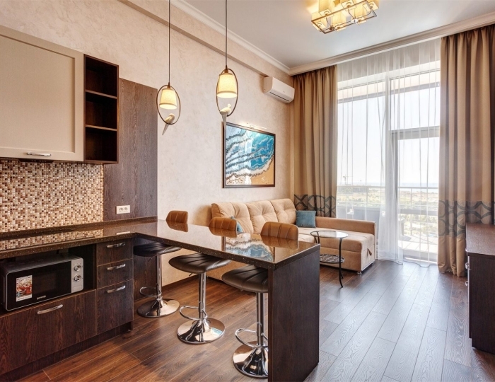 2-х комнатные апартаменты вид на море Аква Deluxe - Комплекс апартаментов «Апарт-Сити Ирида» Севастополь